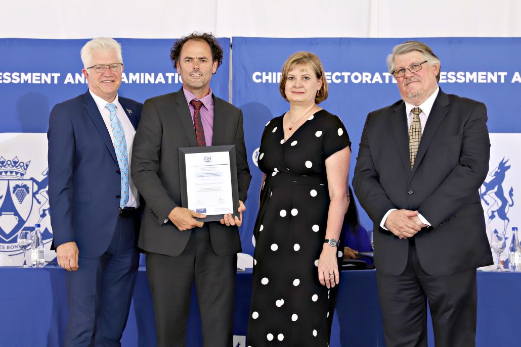 Somerset West Private School receiving national and provincial academic performance awards.